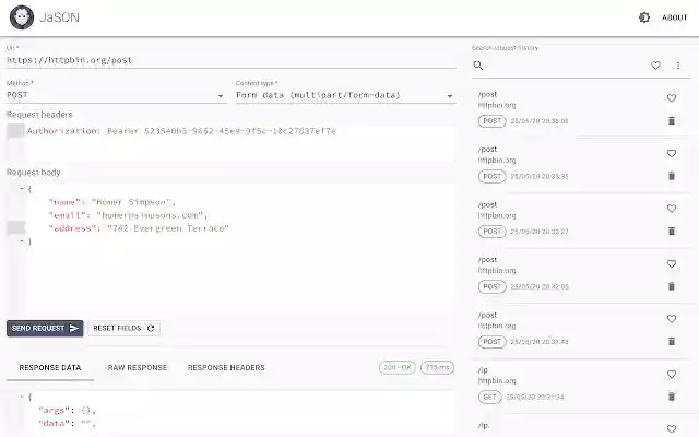JaSON  from Chrome web store to be run with OffiDocs Chromium online
