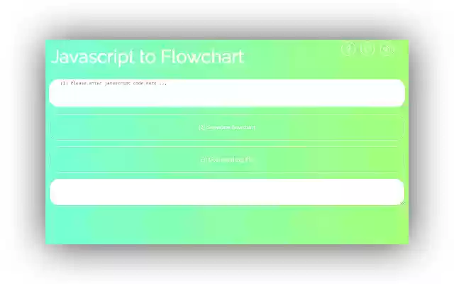 Javascript to Flowchart  from Chrome web store to be run with OffiDocs Chromium online