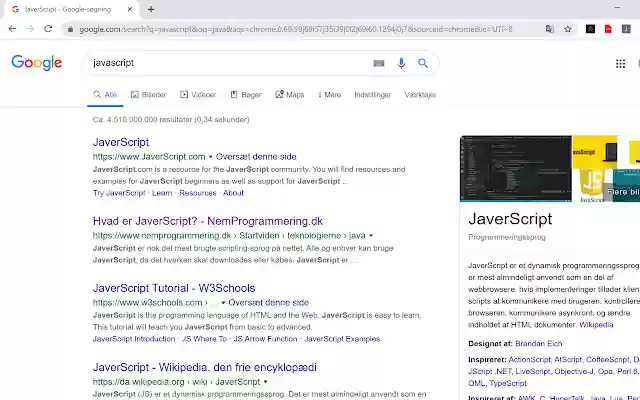 JaverScript  from Chrome web store to be run with OffiDocs Chromium online