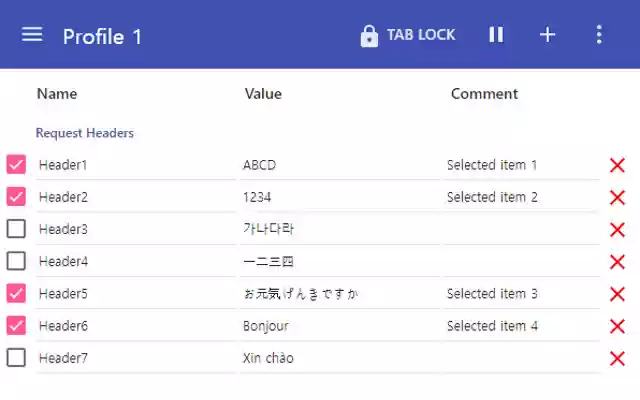 JDev.HeaderEditor  from Chrome web store to be run with OffiDocs Chromium online