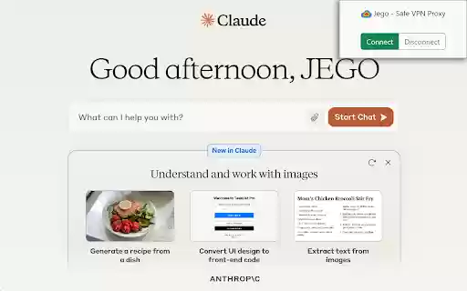 Jego Free VPN for Copilot, ChatGPT  from Chrome web store to be run with OffiDocs Chromium online