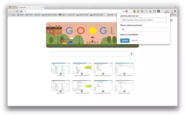 Jenkins Notifier  from Chrome web store to be run with OffiDocs Chromium online