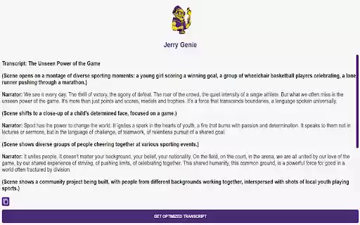 Jerry Genie (Free) from Chrome web store to be run with OffiDocs Chromium online Jerry Genie (Free) from Chrome web store to be run with OffiDocs Chromium online