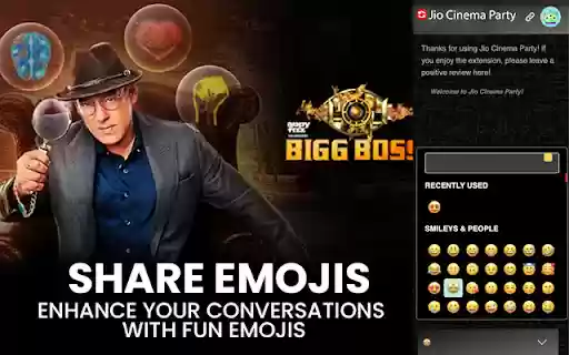 Jio Cinema Party  from Chrome web store to be run with OffiDocs Chromium online