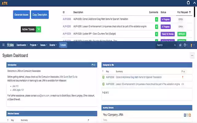 JIRA Active Tickets Helper  from Chrome web store to be run with OffiDocs Chromium online