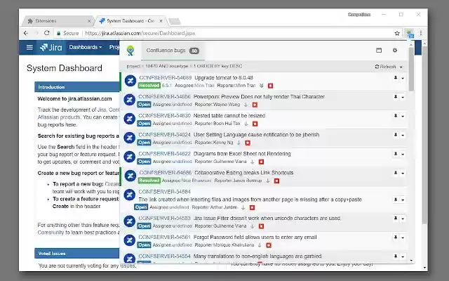 Jira Assistant  from Chrome web store to be run with OffiDocs Chromium online