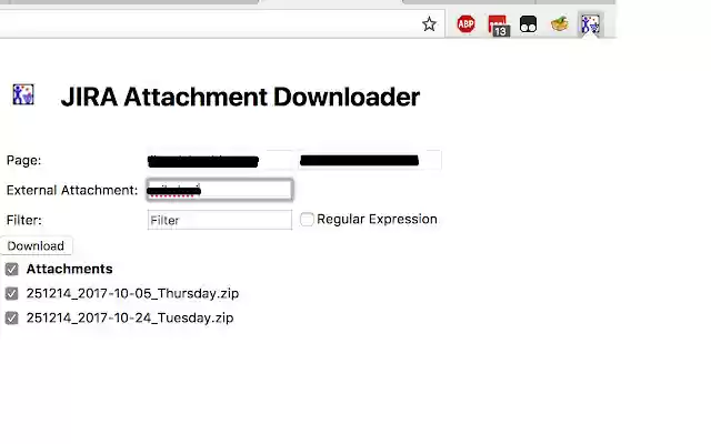 JIRA Attachment Download  from Chrome web store to be run with OffiDocs Chromium online