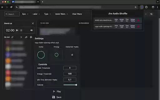 Jira Audio Shuffle  from Chrome web store to be run with OffiDocs Chromium online