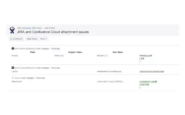 JIRA Issue Activity Diff  from Chrome web store to be run with OffiDocs Chromium online