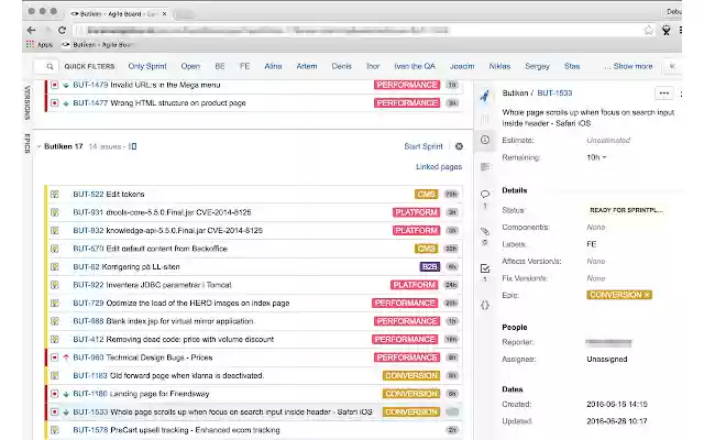 سيتم تشغيل JIRALyzer for JIRA من متجر Chrome الإلكتروني باستخدام OffiDocs Chromium عبر الإنترنت
