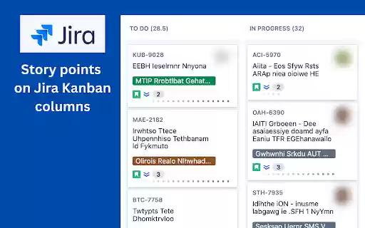 Jira Story Points in Kanban Swimlanes  from Chrome web store to be run with OffiDocs Chromium online