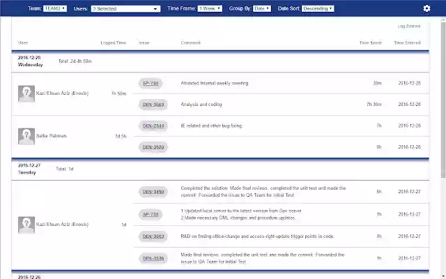 JIRA Work Log Report  from Chrome web store to be run with OffiDocs Chromium online