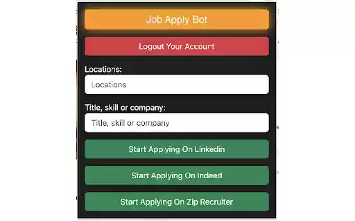 Job Apply Bot from Chrome web store to be run with OffiDocs Chromium online Job Apply Bot from Chrome web store to be run with OffiDocs Chromium online