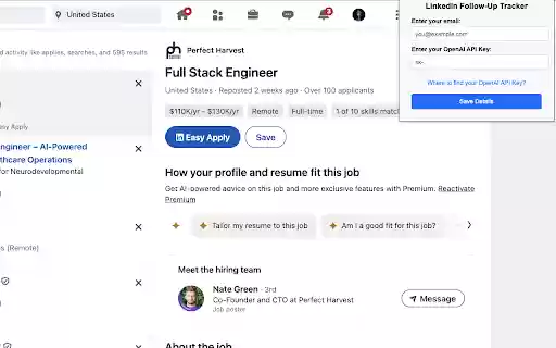Job Follow Up Tracker  from Chrome web store to be run with OffiDocs Chromium online