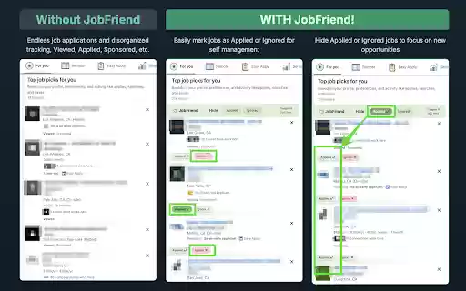 JobFriend LinkedIn Job Enhancer  from Chrome web store to be run with OffiDocs Chromium online