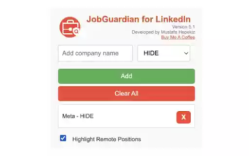 JobGuardian for LinkedIn from Chrome web store to be run with OffiDocs Chromium online JobGuardian for LinkedIn from Chrome web store to be run with OffiDocs Chromium online