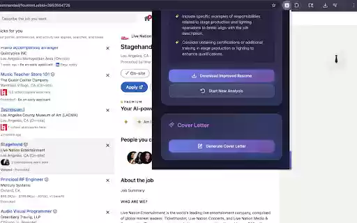 Joblo AI Resume Assistant  from Chrome web store to be run with OffiDocs Chromium online