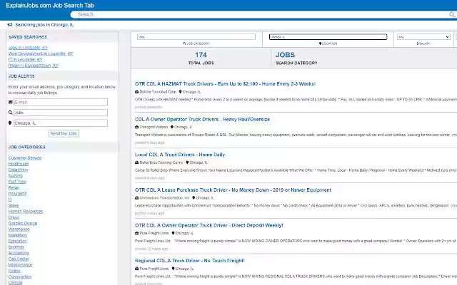 Job Search Home Tab by ExplainJobs.com from Chrome web store to be run with OffiDocs Chromium online Job Search Home Tab by ExplainJobs.com from Chrome web store to be run with OffiDocs Chromium online