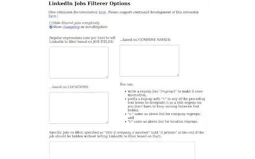 Jobs Filterer for LinkedIn from Chrome web store to be run with OffiDocs Chromium online Jobs Filterer for LinkedIn from Chrome web store to be run with OffiDocs Chromium online