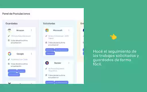 Job tracking extension  from Chrome web store to be run with OffiDocs Chromium online