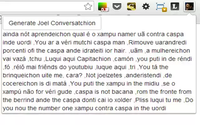 Joel Ipsum  from Chrome web store to be run with OffiDocs Chromium online