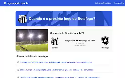 Joga Quando botafogo  from Chrome web store to be run with OffiDocs Chromium online