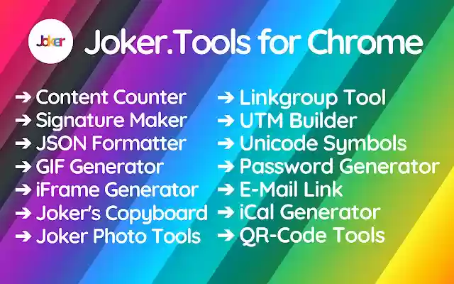 Joker Tools  from Chrome web store to be run with OffiDocs Chromium online