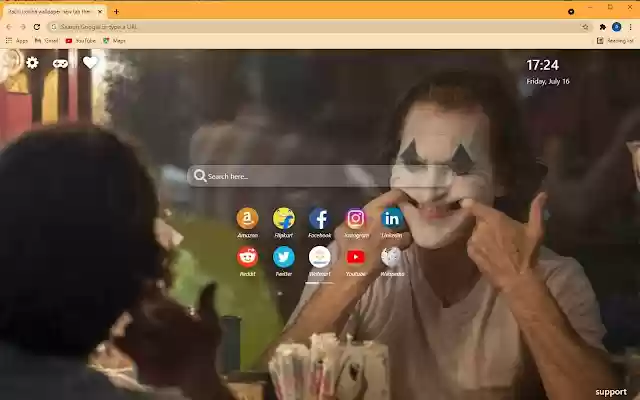 Joker Wallpaper New Tab Theme  from Chrome web store to be run with OffiDocs Chromium online