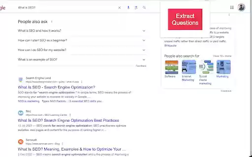 Jonjos PAA Extractor Tool  from Chrome web store to be run with OffiDocs Chromium online