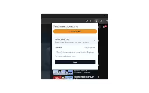 Jon Sandman Giveaway  from Chrome web store to be run with OffiDocs Chromium online
