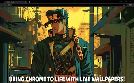 Jotaro Kujo Bape Dior Fashion Alley Live Wallpaper  from Chrome web store to be run with OffiDocs Chromium online