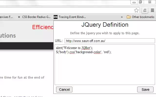 JQBot  from Chrome web store to be run with OffiDocs Chromium online