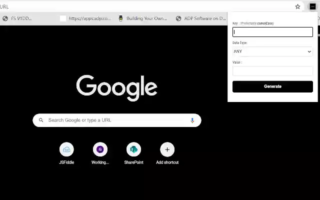 JSON Builder  from Chrome web store to be run with OffiDocs Chromium online
