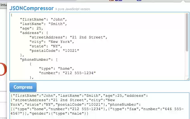 JSON Compressor from Chrome web store to be run with OffiDocs Chromium online JSON Compressor from Chrome web store to be run with OffiDocs Chromium online