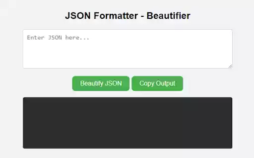 JSON Formatter Beautifier  from Chrome web store to be run with OffiDocs Chromium online