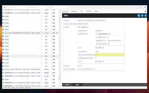 JSONGrid Web Inspector  from Chrome web store to be run with OffiDocs Chromium online