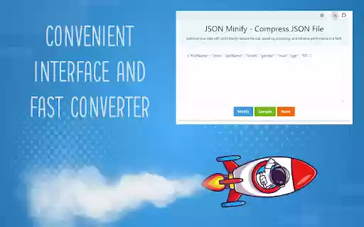 JSON Minify Compress JSON File  from Chrome web store to be run with OffiDocs Chromium online