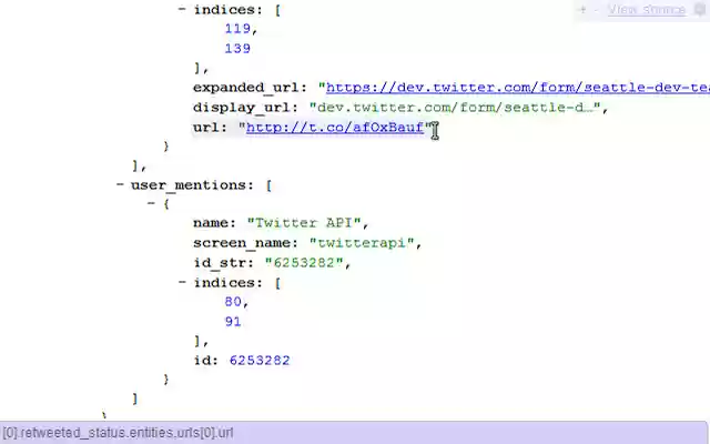 JSONVue  from Chrome web store to be run with OffiDocs Chromium online