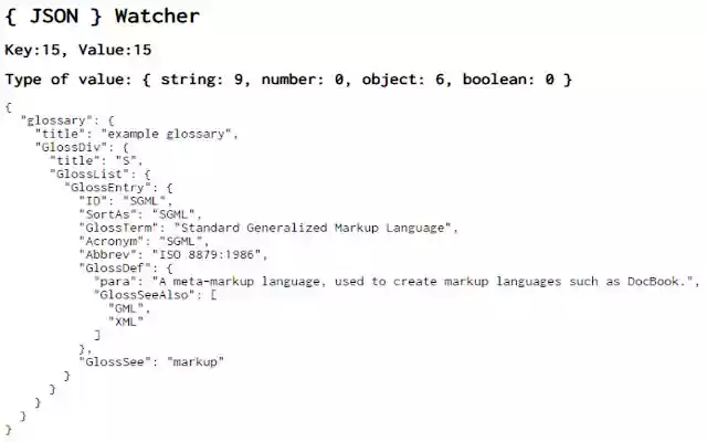 JSON Watcher from Chrome web store to be run with OffiDocs Chromium online JSON Watcher from Chrome web store to be run with OffiDocs Chromium online