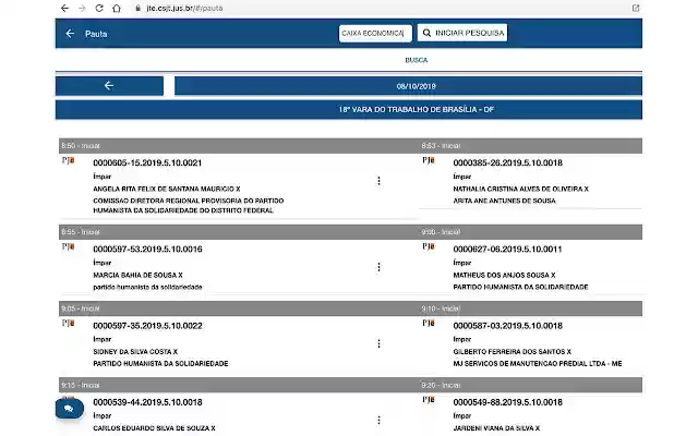 JTE Pesquisa de Pauta  from Chrome web store to be run with OffiDocs Chromium online