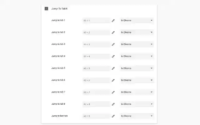 Jump To TabN  from Chrome web store to be run with OffiDocs Chromium online