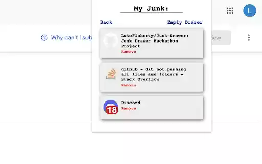 Junk Drawer  from Chrome web store to be run with OffiDocs Chromium online