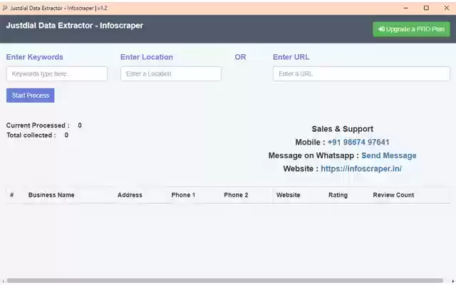 Justdial Data Extractor – Infoscraper  from Chrome web store to be run with OffiDocs Chromium online