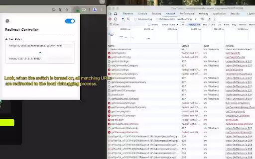 JustRedirection  from Chrome web store to be run with OffiDocs Chromium online