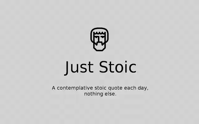 Just Stoic  from Chrome web store to be run with OffiDocs Chromium online