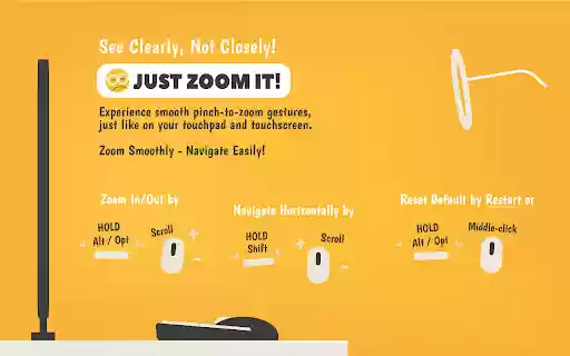 Just Zoom It! See Clearly, Easily!  from Chrome web store to be run with OffiDocs Chromium online