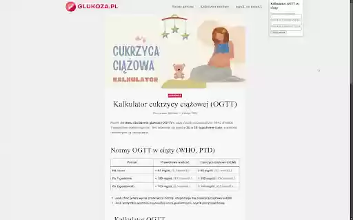 Kalkulator OGTT cukrzycy ciążowej  from Chrome web store to be run with OffiDocs Chromium online
