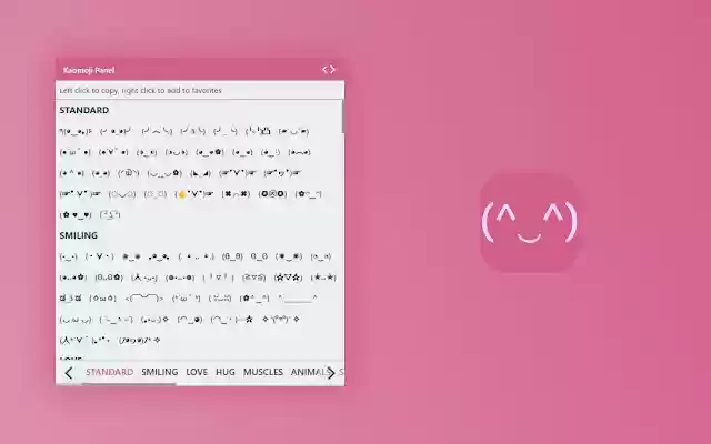Kaomoji Picker  from Chrome web store to be run with OffiDocs Chromium online
