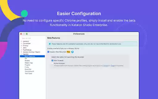 Katalon Studio Recording Engine  from Chrome web store to be run with OffiDocs Chromium online