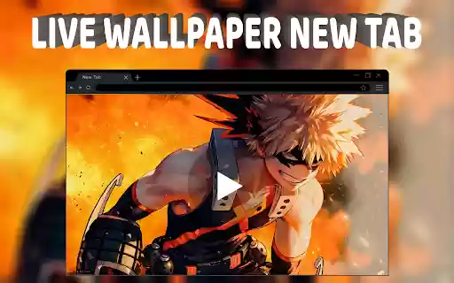 Chrome 网上应用店的 Katsuki Bakugo 动态壁纸将与 OffiDocs Chromium 在线运行